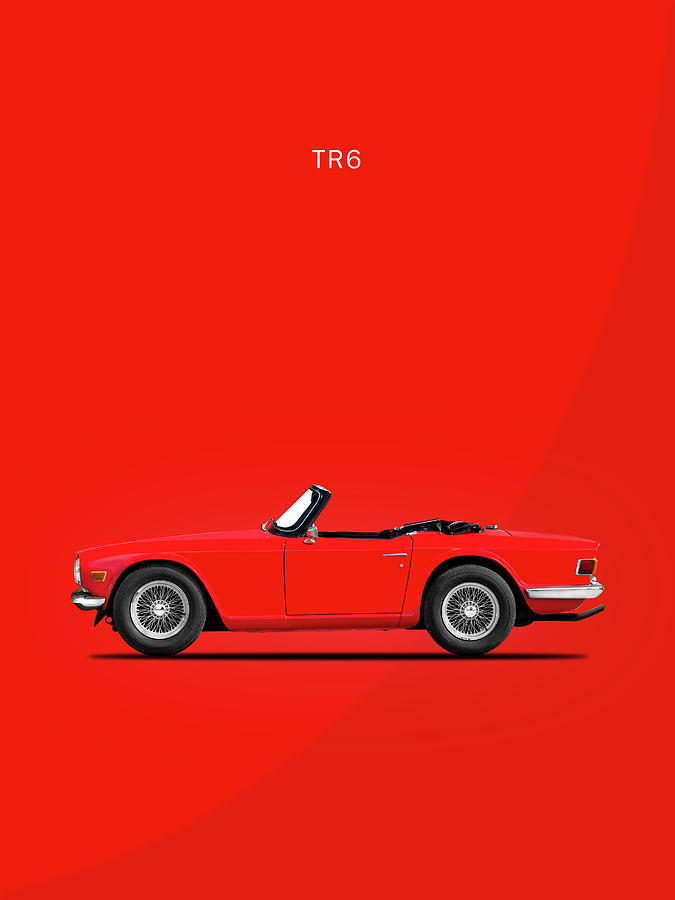Transportation Photograph - Triumph TR6 in Red by Mark Rogan