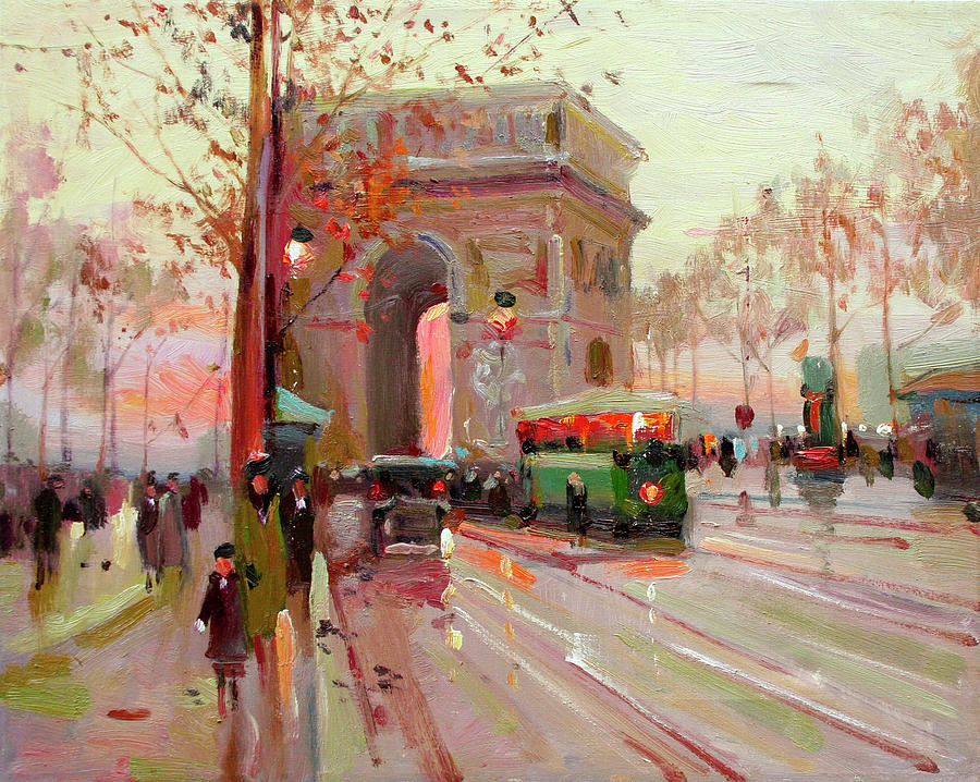 Paris Painting - 	Triumphal arch by Terra Art