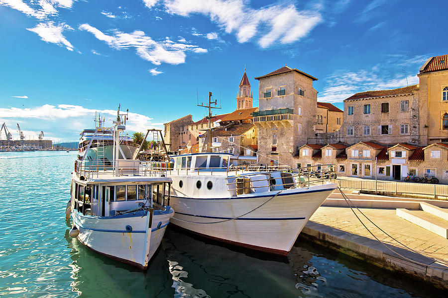 Trogir boats and waterfront view Photograph by Brch Photography