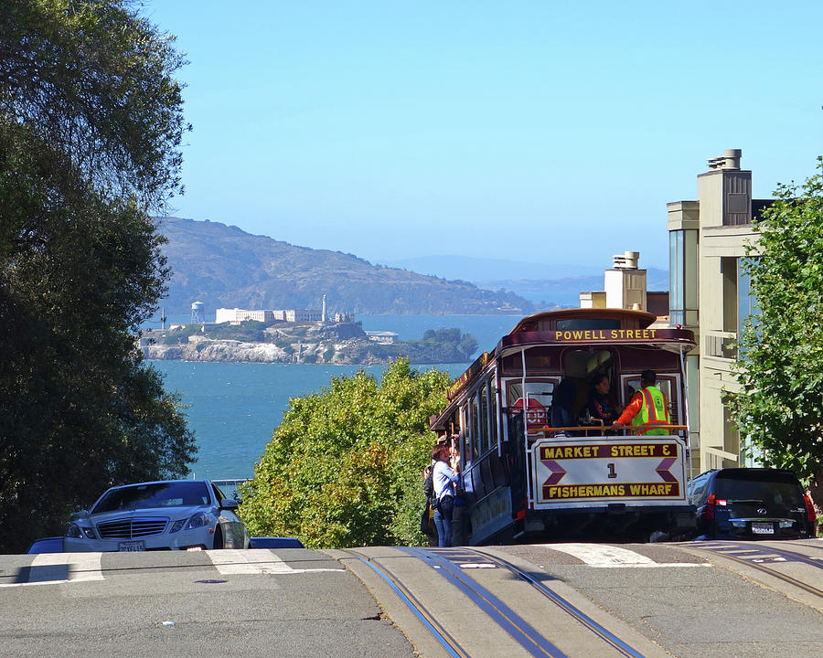Trolley Descending into San Francisco Photograph by Toby McGuire