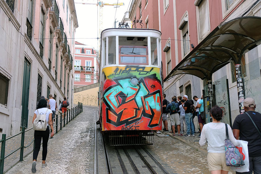 Trolley In Lisbon - Portugal Photograph by Madeline Ellis