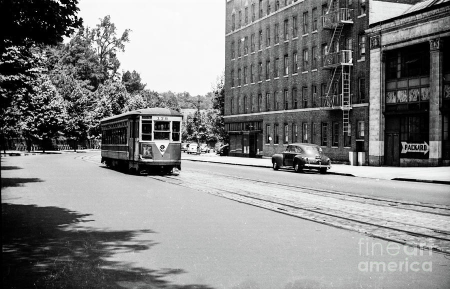 Trolley with Packard Building  Photograph by Cole Thompson