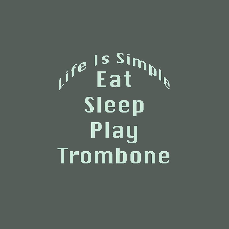 Trombone Eat Sleep Play Trombone 5518.02 Photograph by M K Miller