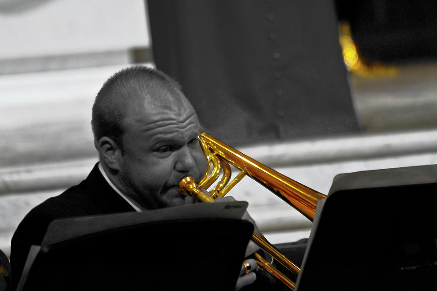 Trombone Player Photograph by Miroslava Jurcik