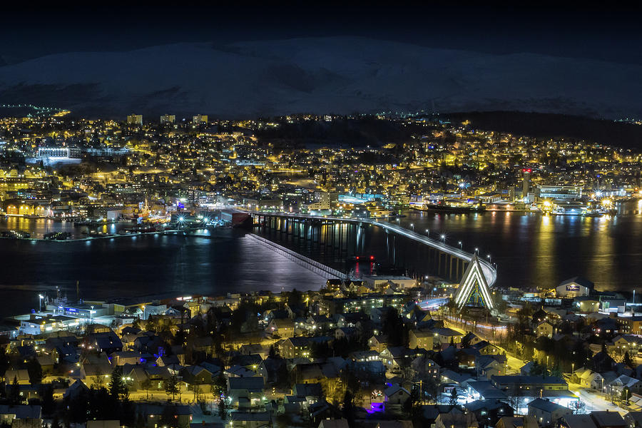 Tromso by night Photograph by Martin Peyza