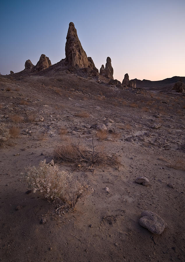 Desert Photograph - Trona Pinnacles Sunset by Steve Gadomski