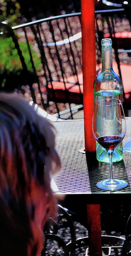 Troon Vineyard Bottle Glass Photograph by Jerry Sodorff