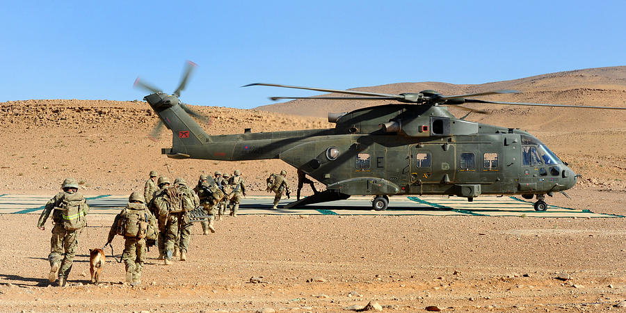 Troops Boarding Helicopter 2 Photograph by Roy Pedersen