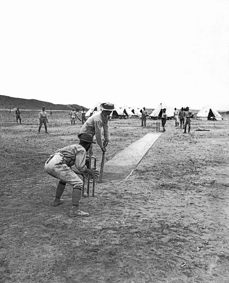 Troops Playing Cricket Photograph by Underwood Archives