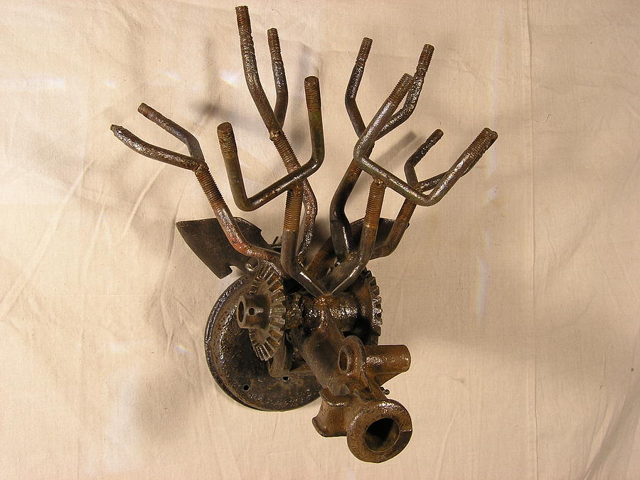 Wildlife Sculpture - Trophy Head Stag by Chris Jaworski