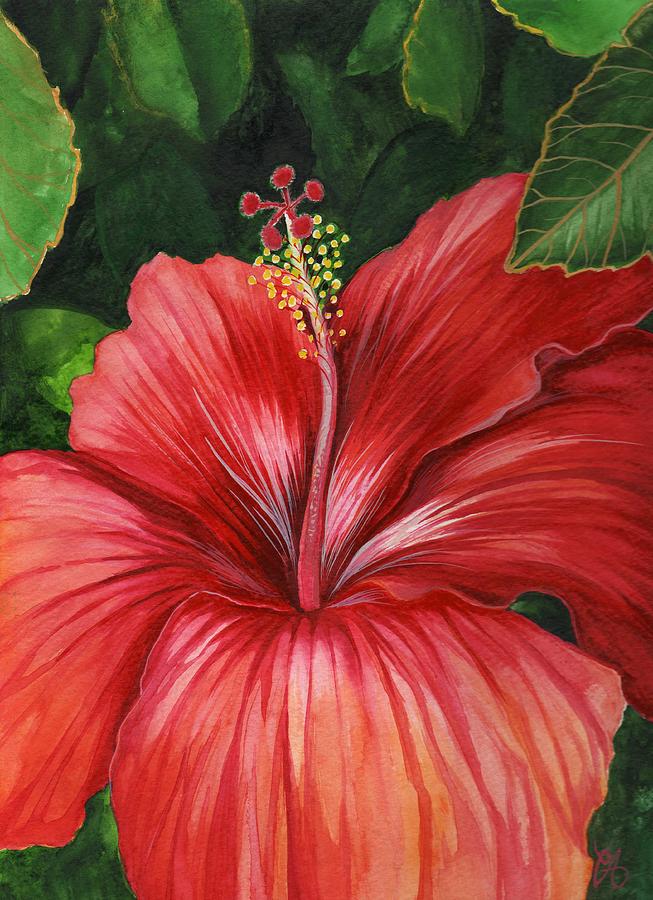 Flowers Still Life Painting - Tropic Fire by Carrie Auwaerter
