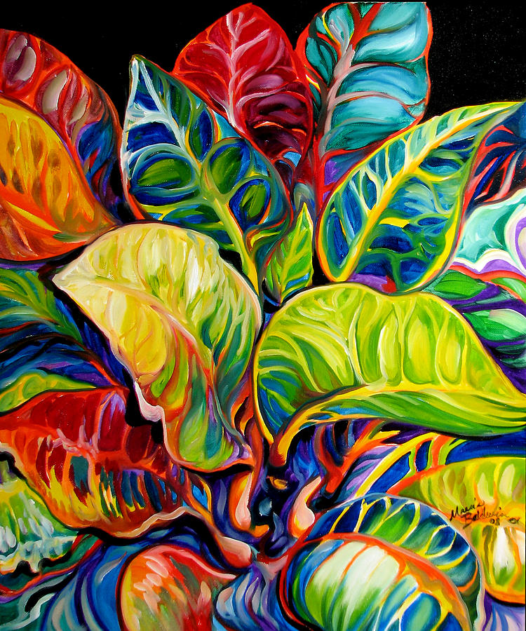Tropical Abstract Painting by Marcia Baldwin