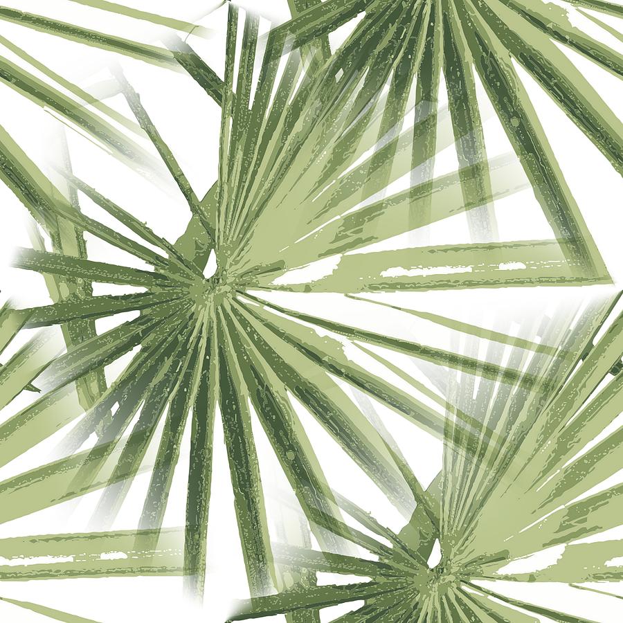 Tropical Beach Palm Vector  Digital Art by Taiche Acrylic Art
