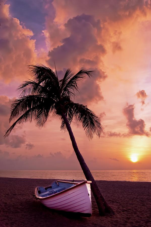 Tropical Beach Resort At Beautiful Sunset Time Photograph By Artpics