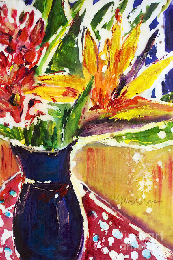 Tropical Bouquet Painting by Julie Kerns Schaper - Printscapes
