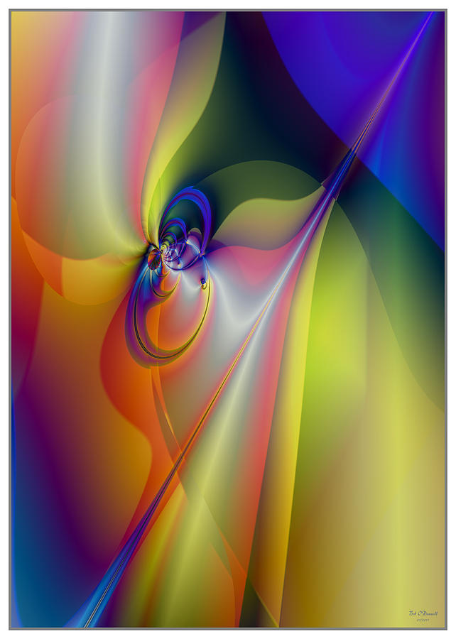 Tropical Card 5x7 Aspect Digital Art by Robert ODonnell - Fine Art America