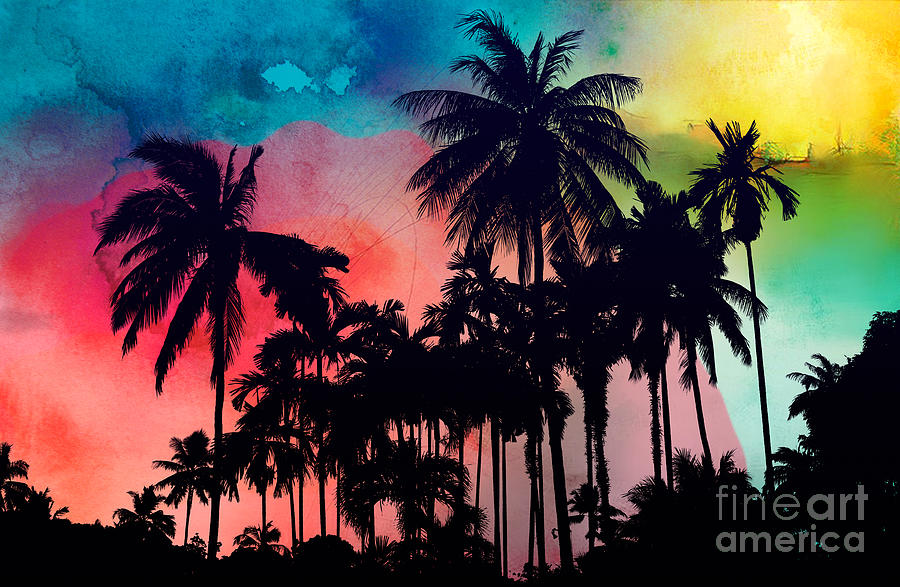 Summer Painting - Tropical Colors by Mark Ashkenazi