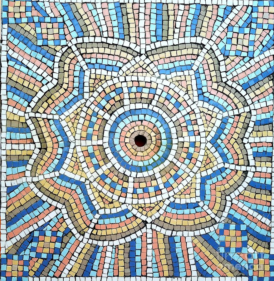 Mosaic Ceramic Art - Tropical Colors Mosaic by Lou Ann Bagnall