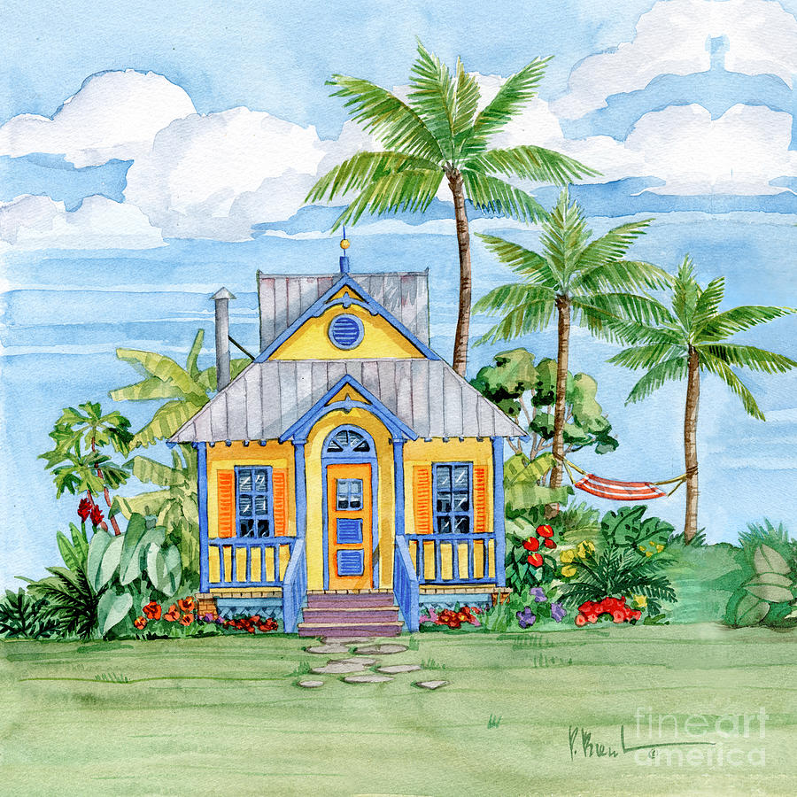 Cottage Painting - Tropical Cottage II by Paul Brent