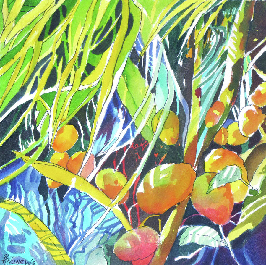 Tropical Design 1 Painting by Rae Andrews