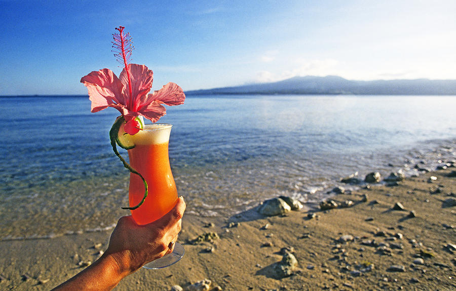 Tropical Drink From Fiji Photograph by Buddy Mays