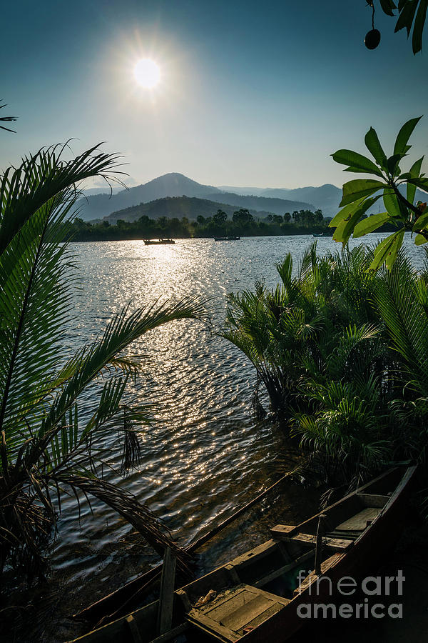 Tropical Exotic Sunset River View In Kampot Cambodia Asia Photograph by JM Travel Photography