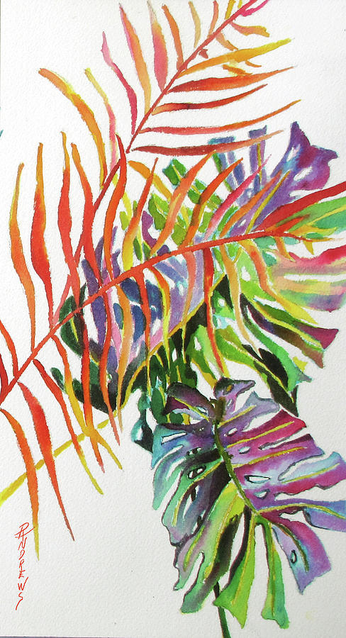 Tropical Fernery 2 Painting by Rae Andrews
