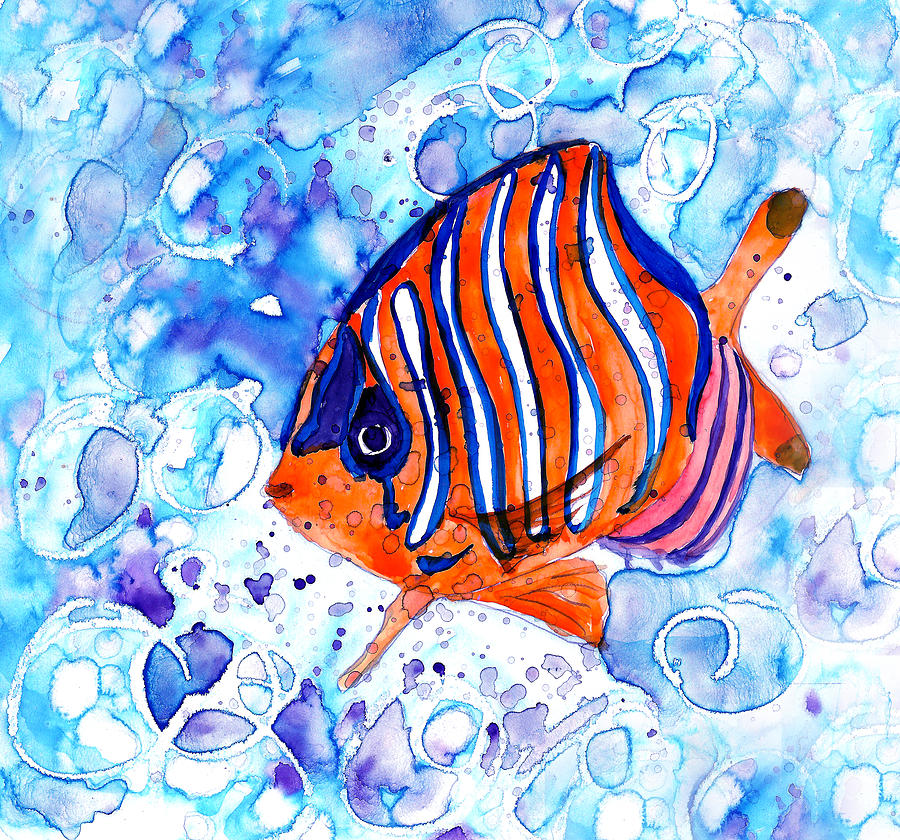 Tropical Fish 2 Painting by Petra Stephens