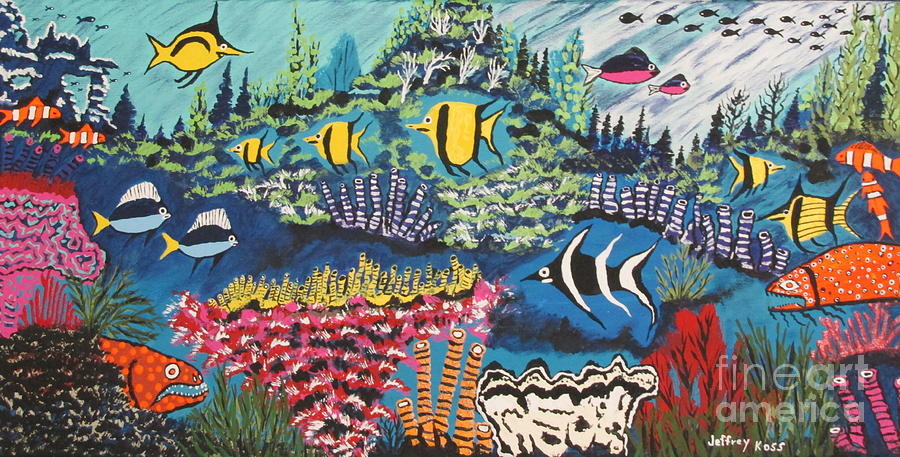 Tropical Fish Colors Painting by Jeffrey Koss