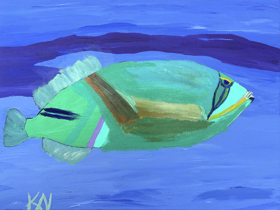 Tropical Fish Painting by Karen Nicholson