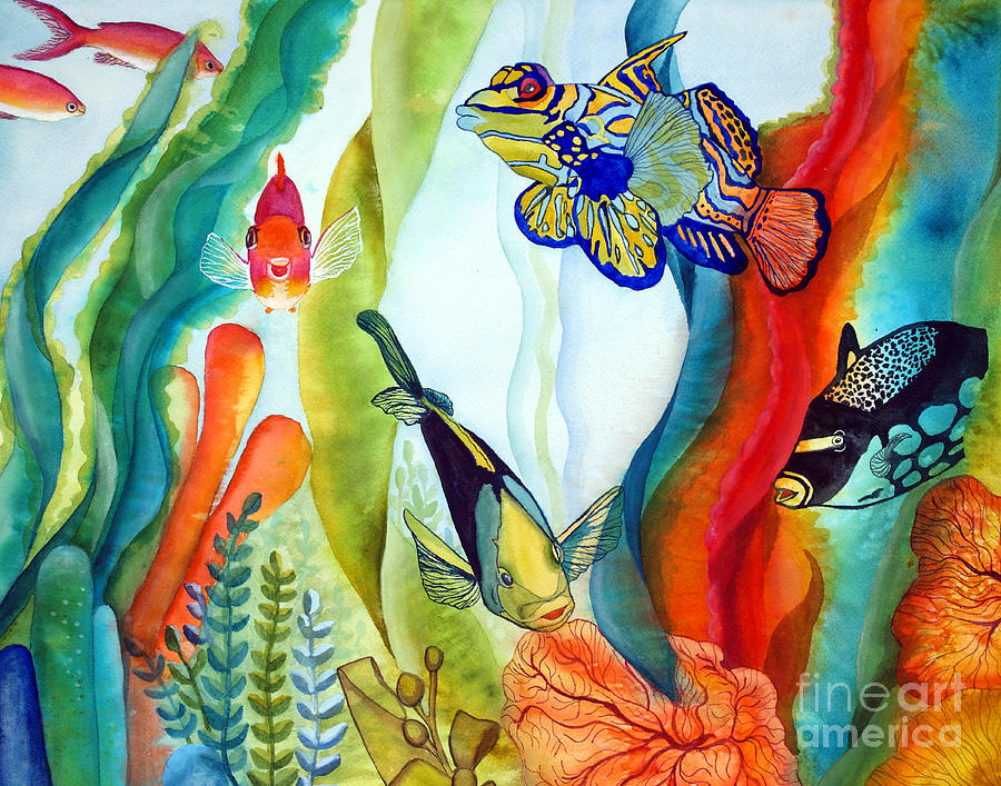 Tropical Fish Painting by Mary O'Haver