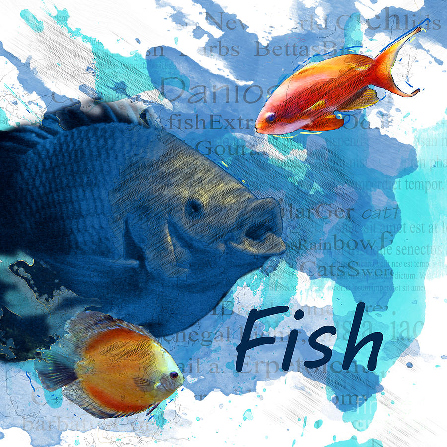 Fish Digital Art - Tropical Fish by Two Hivelys