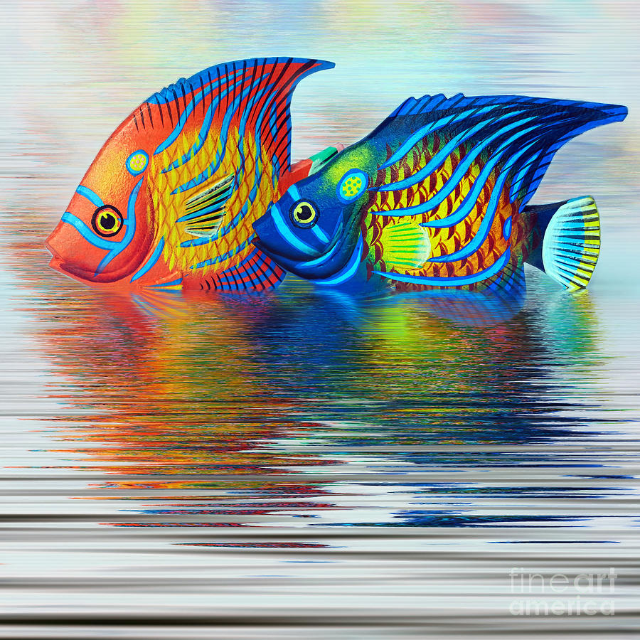 Fish Photograph - Tropical Fish Reflecting by Kaye Menner by Kaye Menner