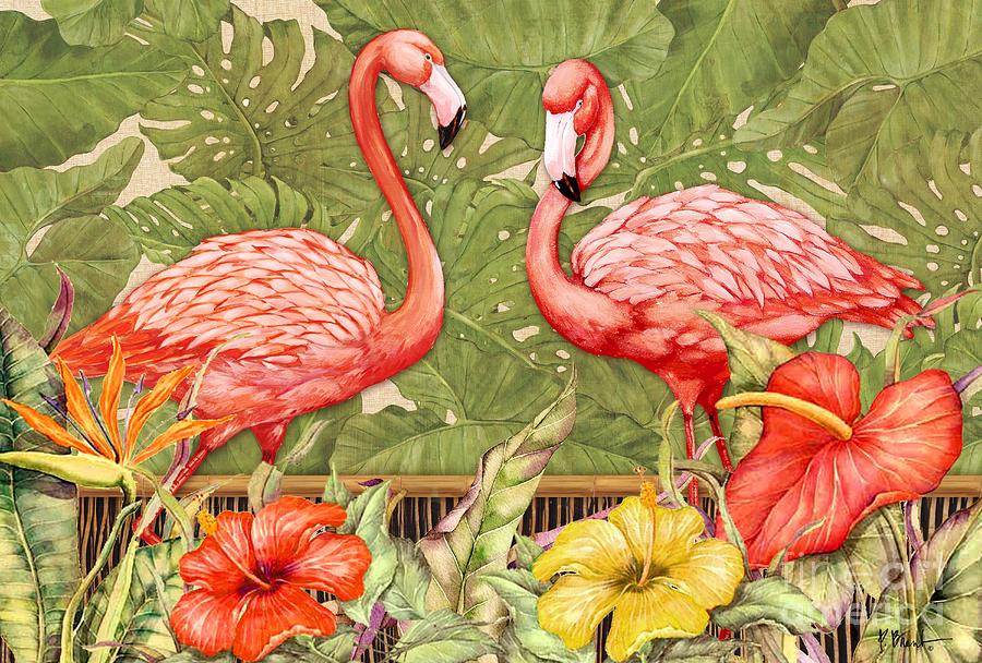 Flamingo Painting - Tropical Flamingo by Paul Brent
