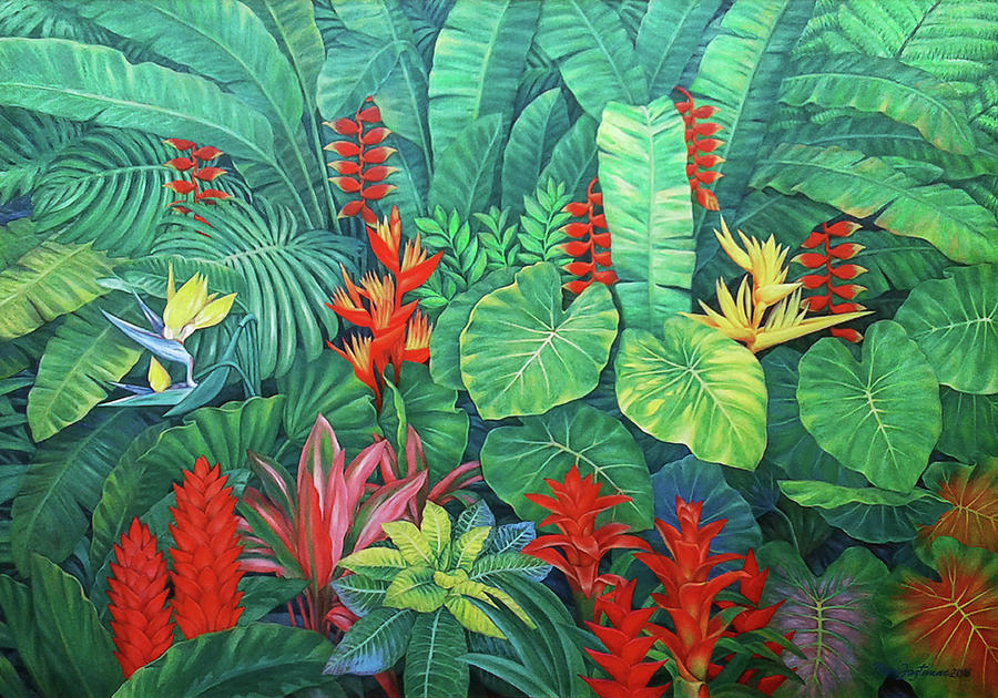 Tropical Flora Painting by Mon Fagtanac - Fine Art America