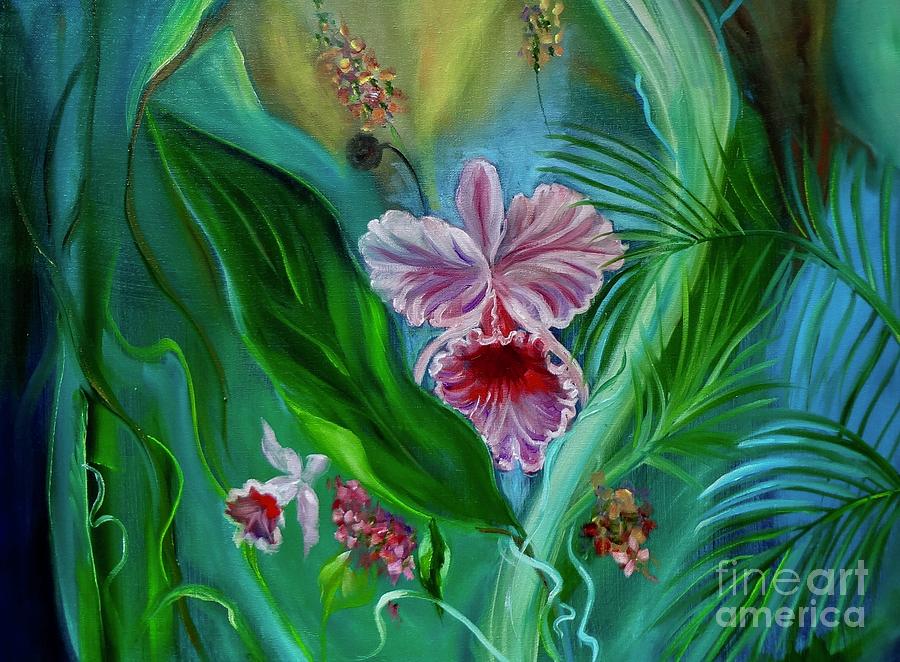 Tropical Orchid 11 Painting by Jenny Lee