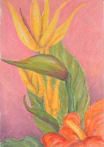 Tropical Flowers Drawing - Tropical Flowers by Ladonna Idell Tropical Flowers Drawing - Tropical Flowers by Ladonna Idell