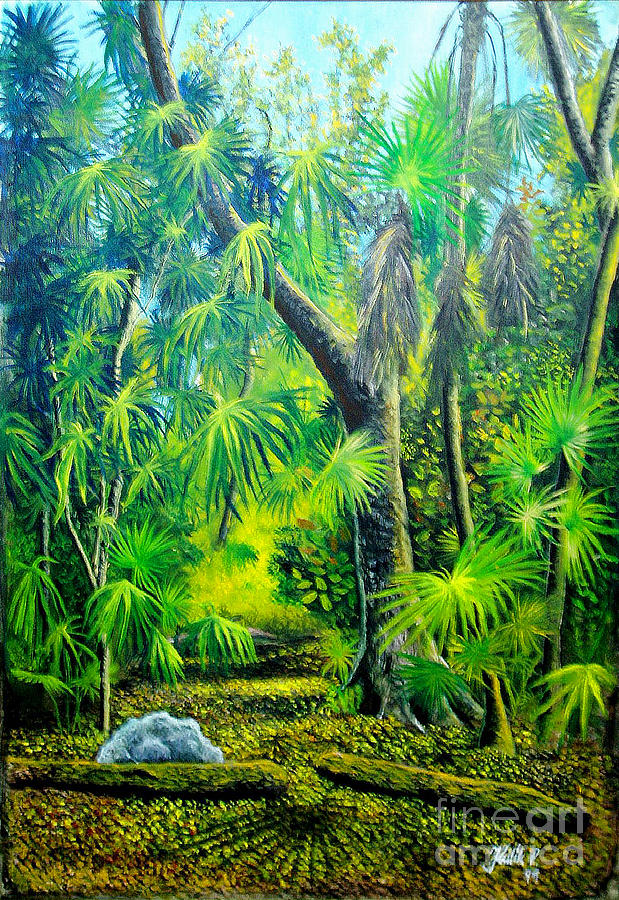 Nature Painting - tropical forest Key West by Peter Kulik