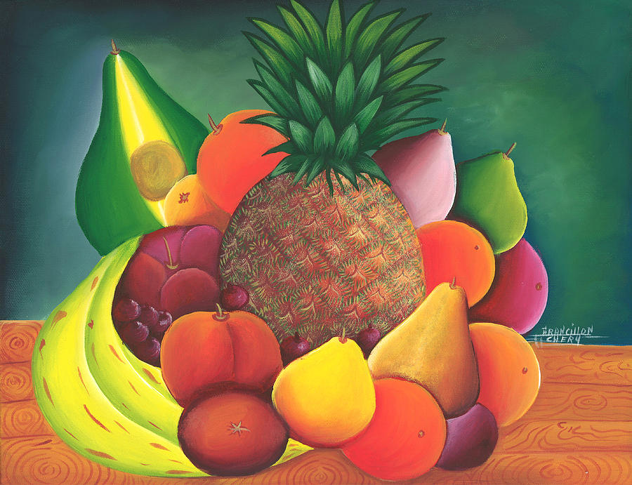 tropical fruit painting