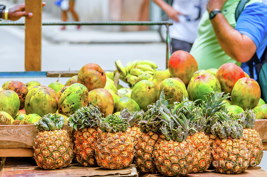 Sale Of Tropical Fruits On The Streets Of Havana, Cuba. Photograph