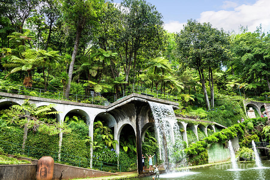 Tropical Gardens Waterfall Photograph by Brenda Kean