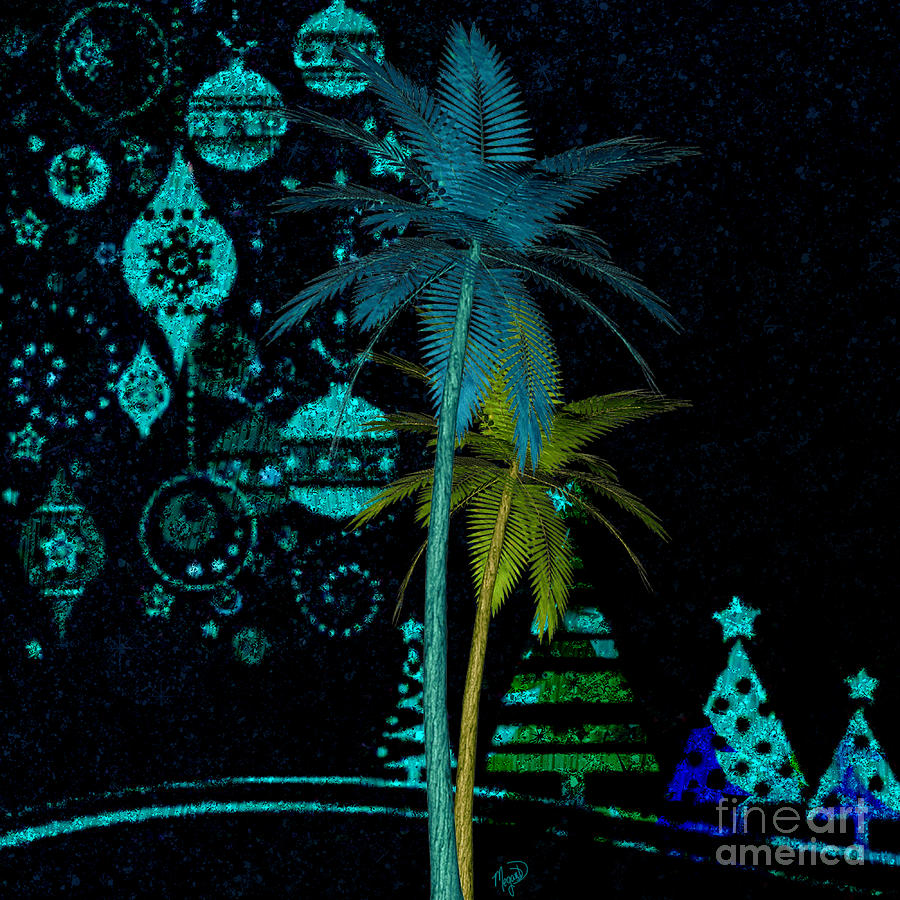 Tropical Holiday Blue Digital Art by Megan Dirsa-DuBois