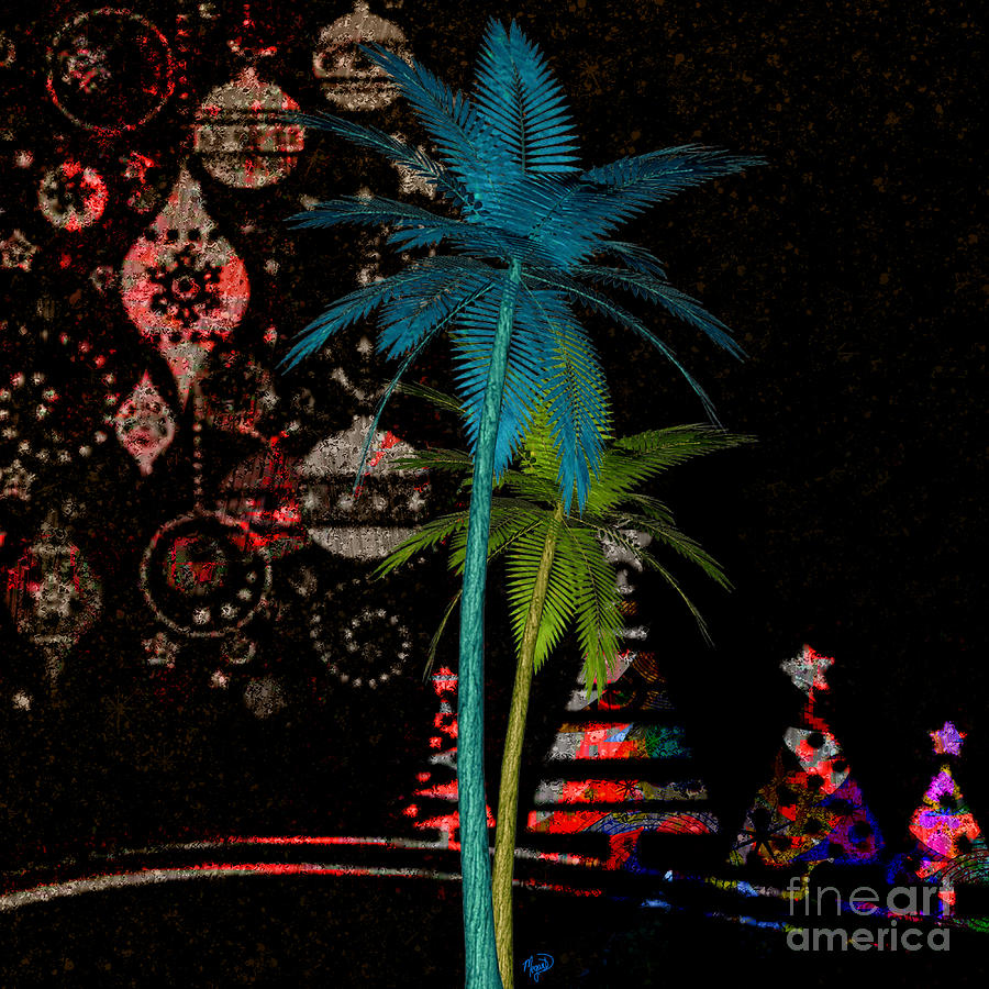 Tropical Holiday Red Digital Art by Megan Dirsa-DuBois