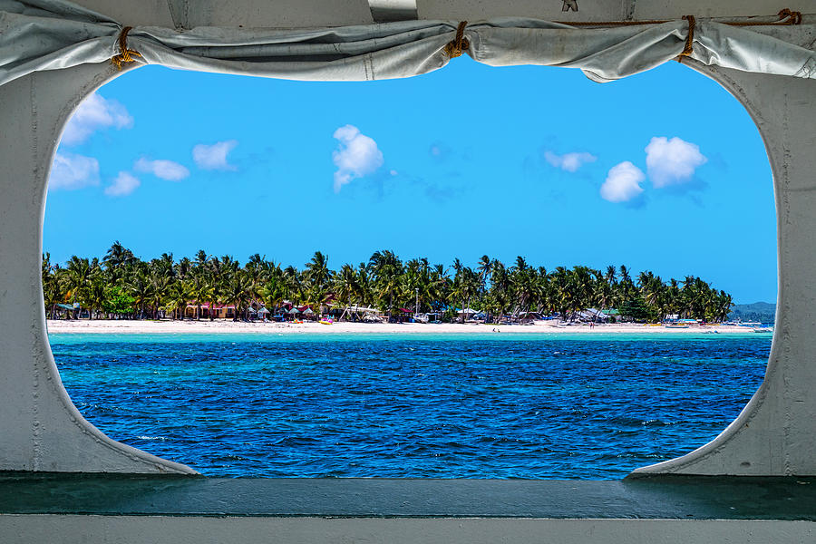Tree Photograph - Tropical Island Boat Window View  by James BO Insogna