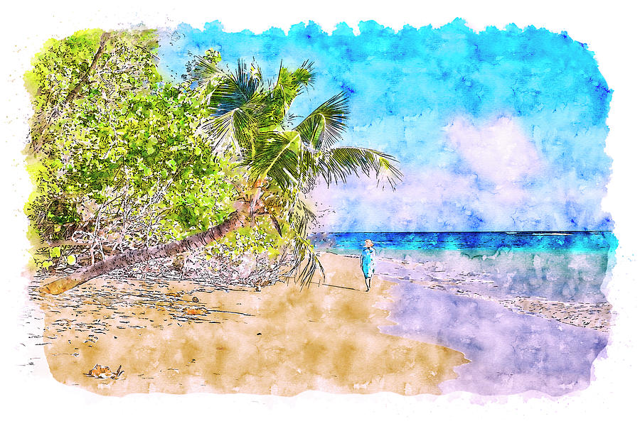Tropical Island Painting by Konstantin Sevostyanov
