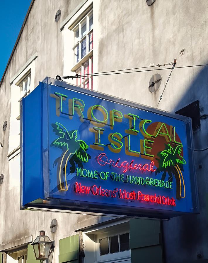 Tropical Isle Original Bar neon sign - New Orleans Photograph by Greg Jackson