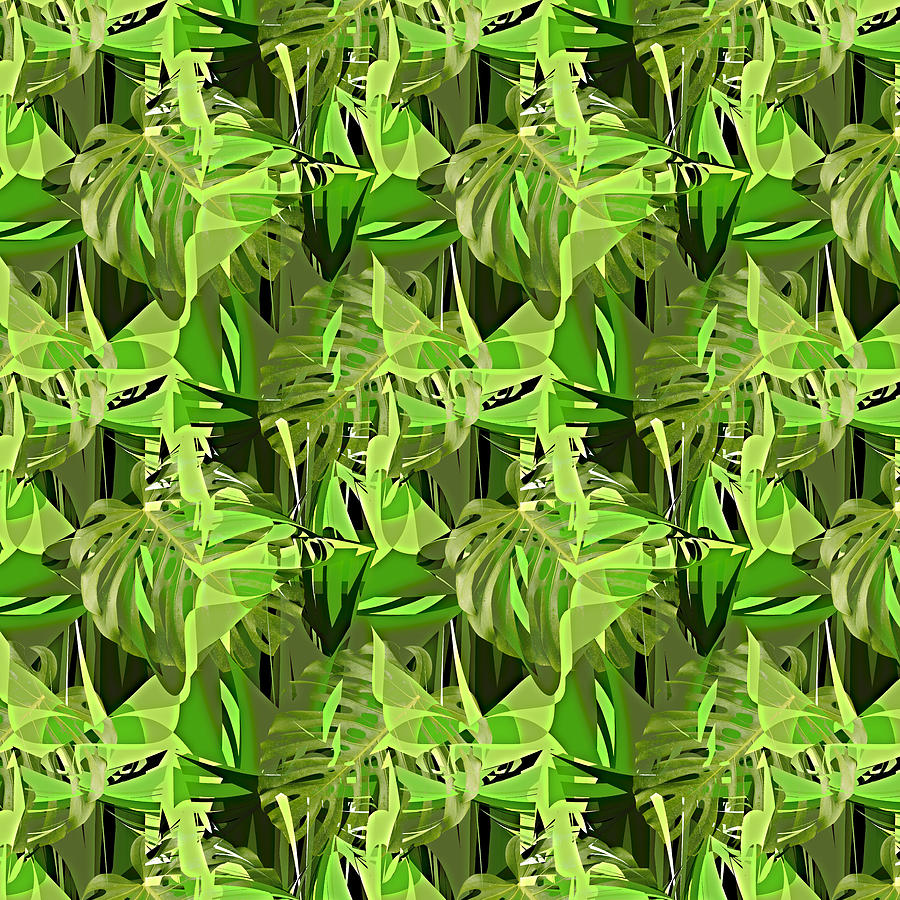 Tropical Jungle Greens Mixed Media by Gravityx9 Designs