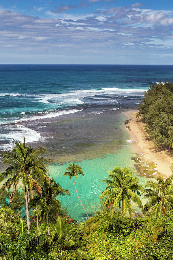 Tropical Kee Beach kauai Photograph by Pierre Leclerc Photography
