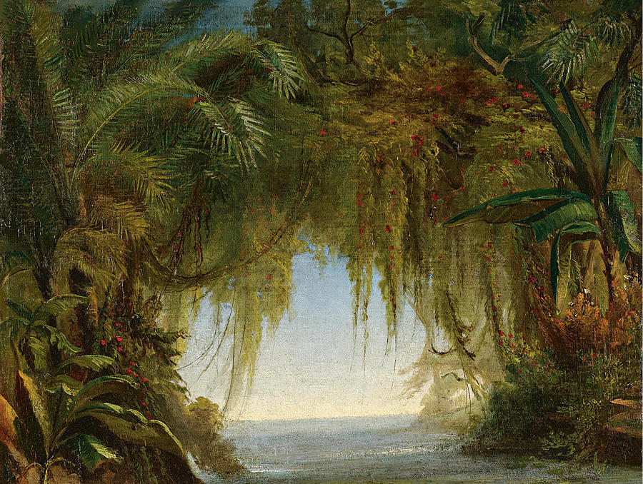 Tropical Landscape Painting by Johann Moritz Rugendas