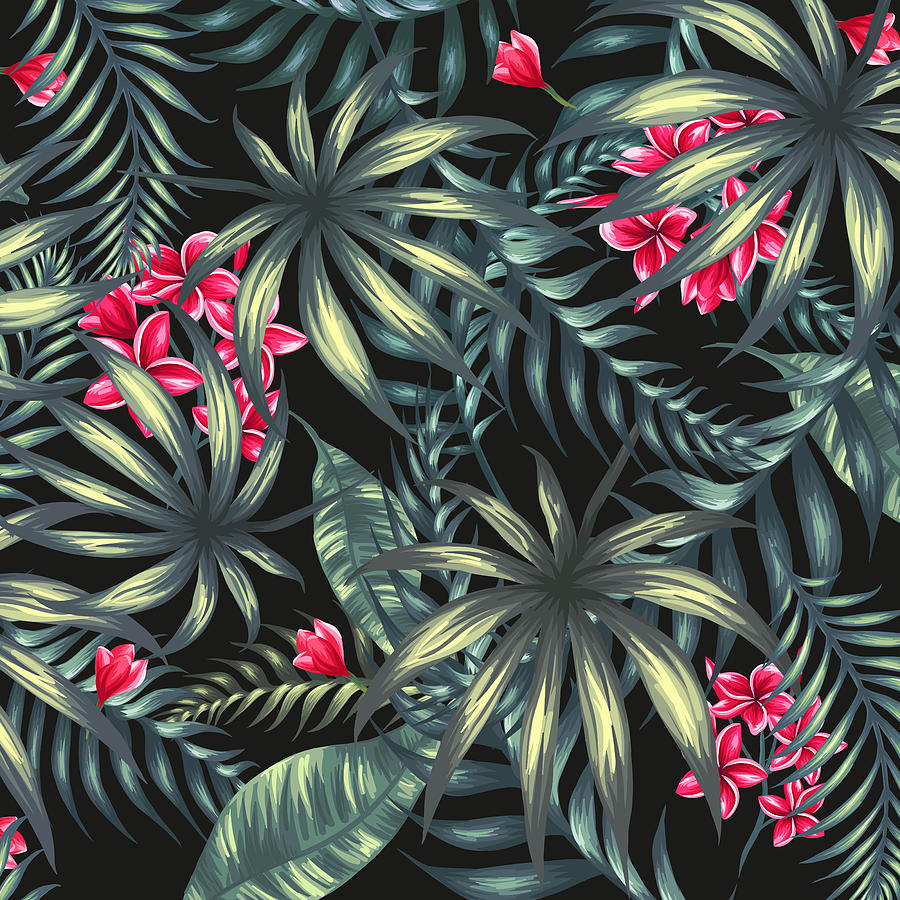 Nature Painting - Tropical Leaf Pattern  by Stanley Wong